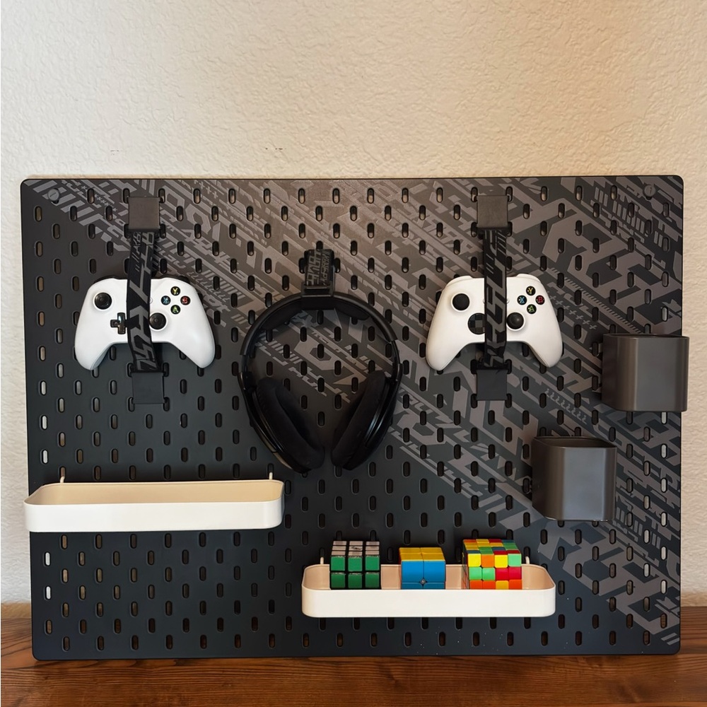 IKEA Metal Pegboard w/Storage